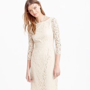 J. Crew Emerald Lace Sheath Dress